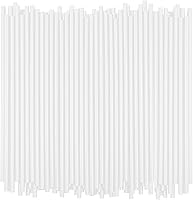 Vista 4 de Pajitas desechables de plástico para beber, rectas, 7.75 pulgadas de largo (transparente, 500)