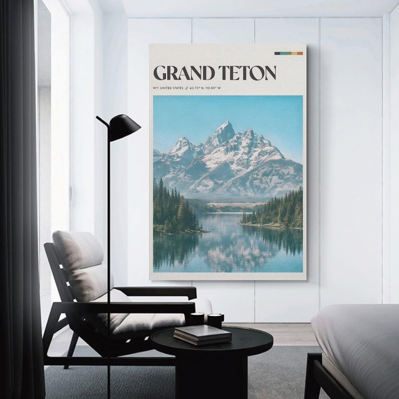Junmoney Grand Teton National Park Wall Picture Print 24x36inch(60x90cm), for Corridors, Hallways Or Apartment Entries, Wall Decor to Refresh Empty Corners