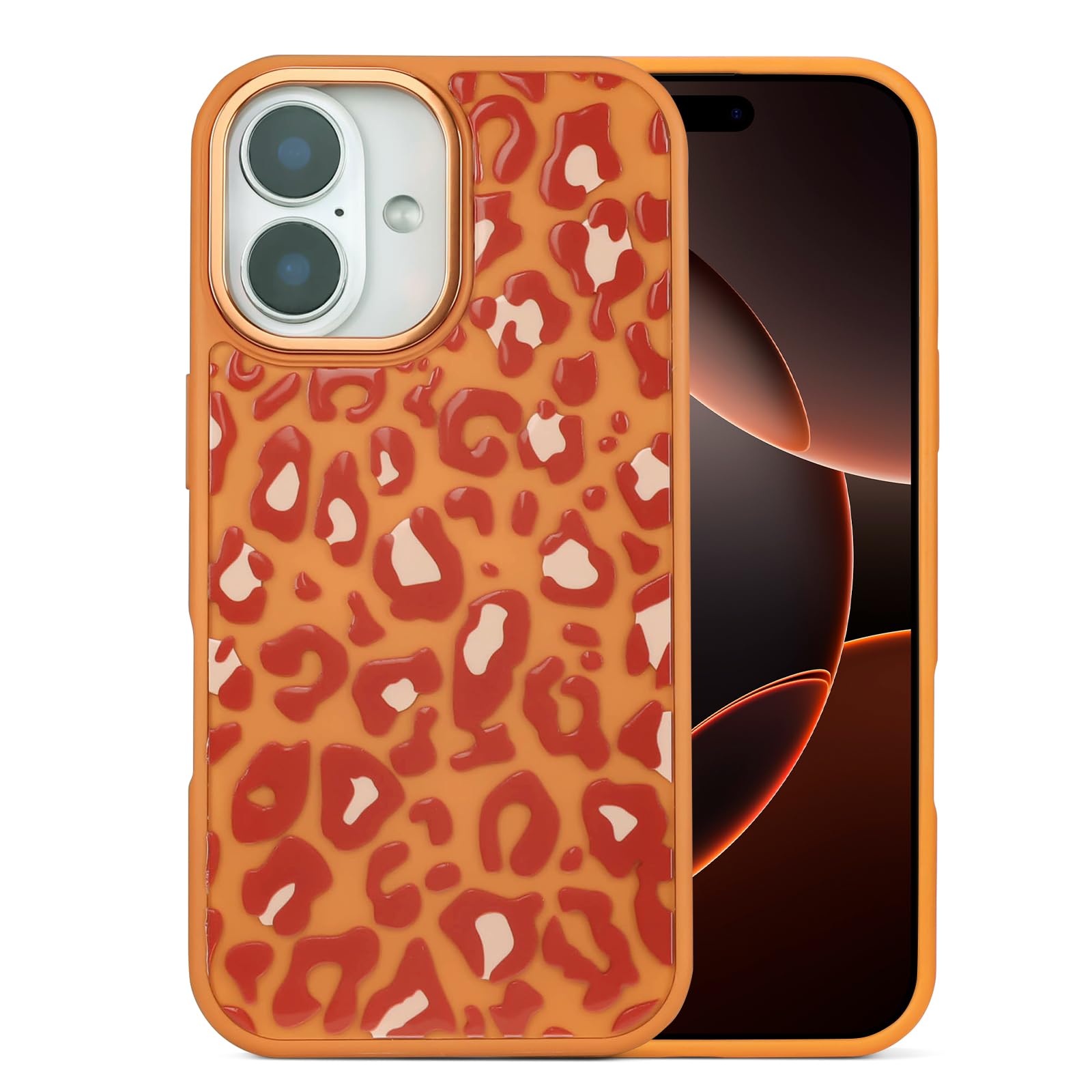 ZHEGAILIAN for iPhone 16 Plus Case, Compatible with Magsafe, Military-Grade Protection, All-Around Shockproof Corners, Cheetah Print Leopard Case for