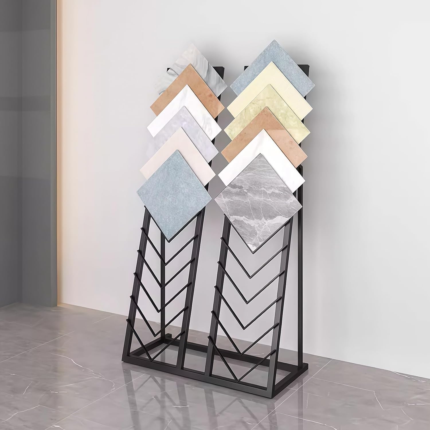 Metal Ceramic Tile Display Rack,Large Tile Display Shelf,Building Material Sample Display Rack,Holder Sample Door Stand,for Exhibition Hall Retail