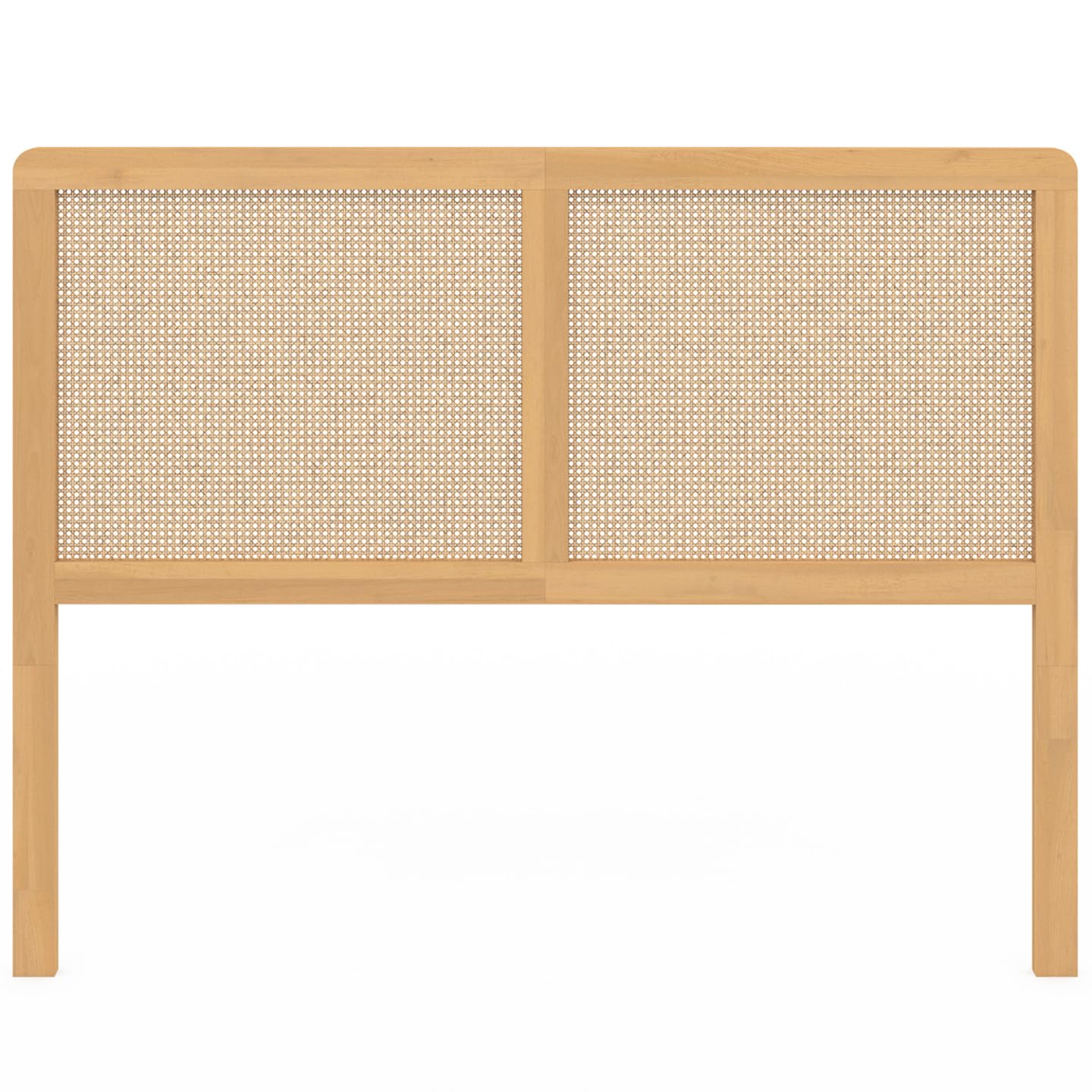 IDMarket - Tête de lit sur Pied EDHEN 140 cm cannage et Bois