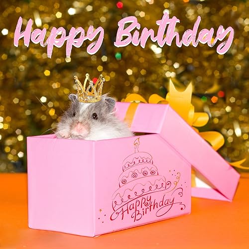 Miniatura 4 de 4 piezas de mini corona con correa elástica ajustable para barbilla para serpiente cobaya, hámster, animales pequeños, accesorios para fotos