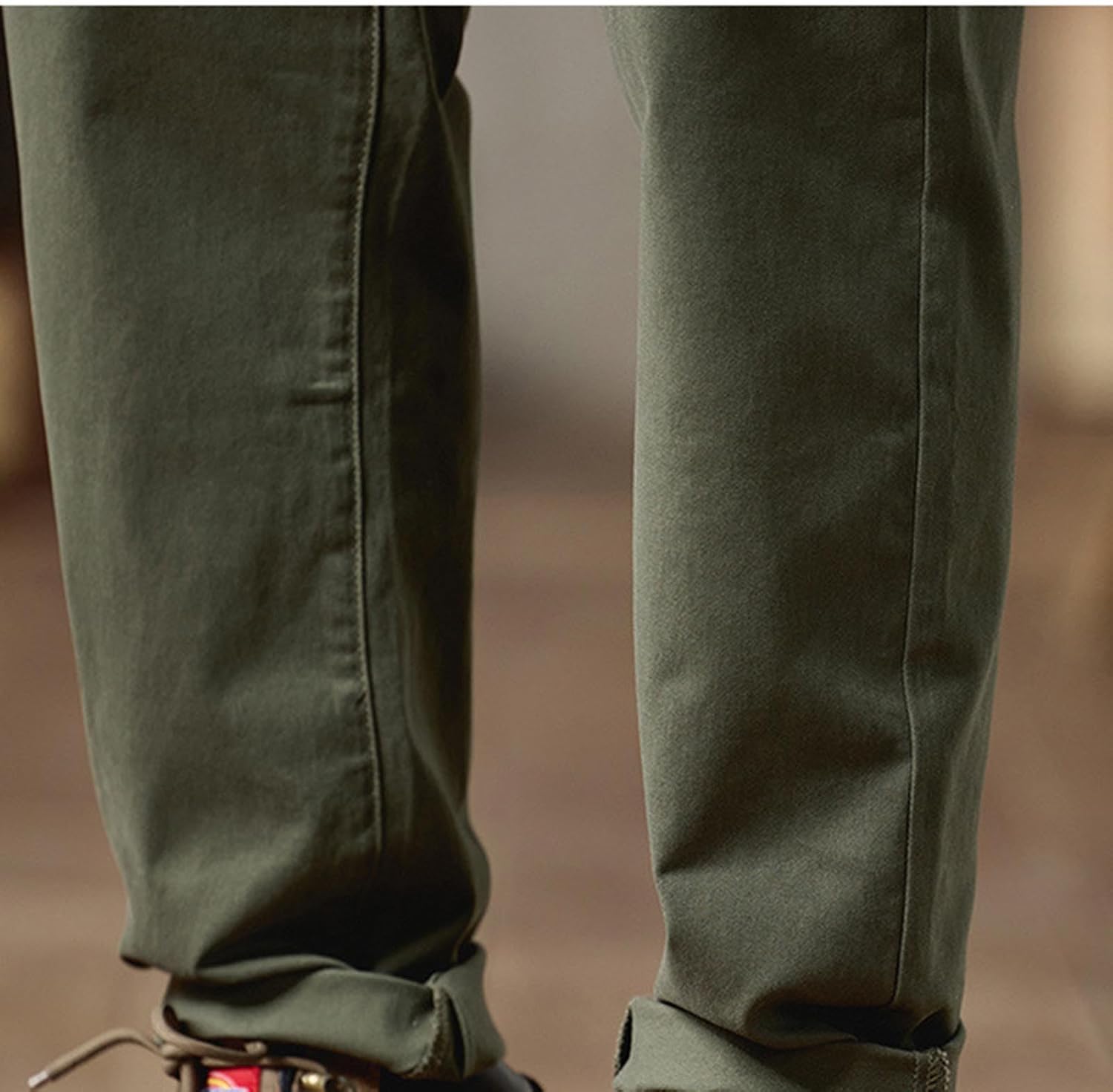 Mens Casual Cotton Cargo Pants Vintage Straight Leg Sweatpants with Pockets Trendy Hiking Workout Sports Trousers