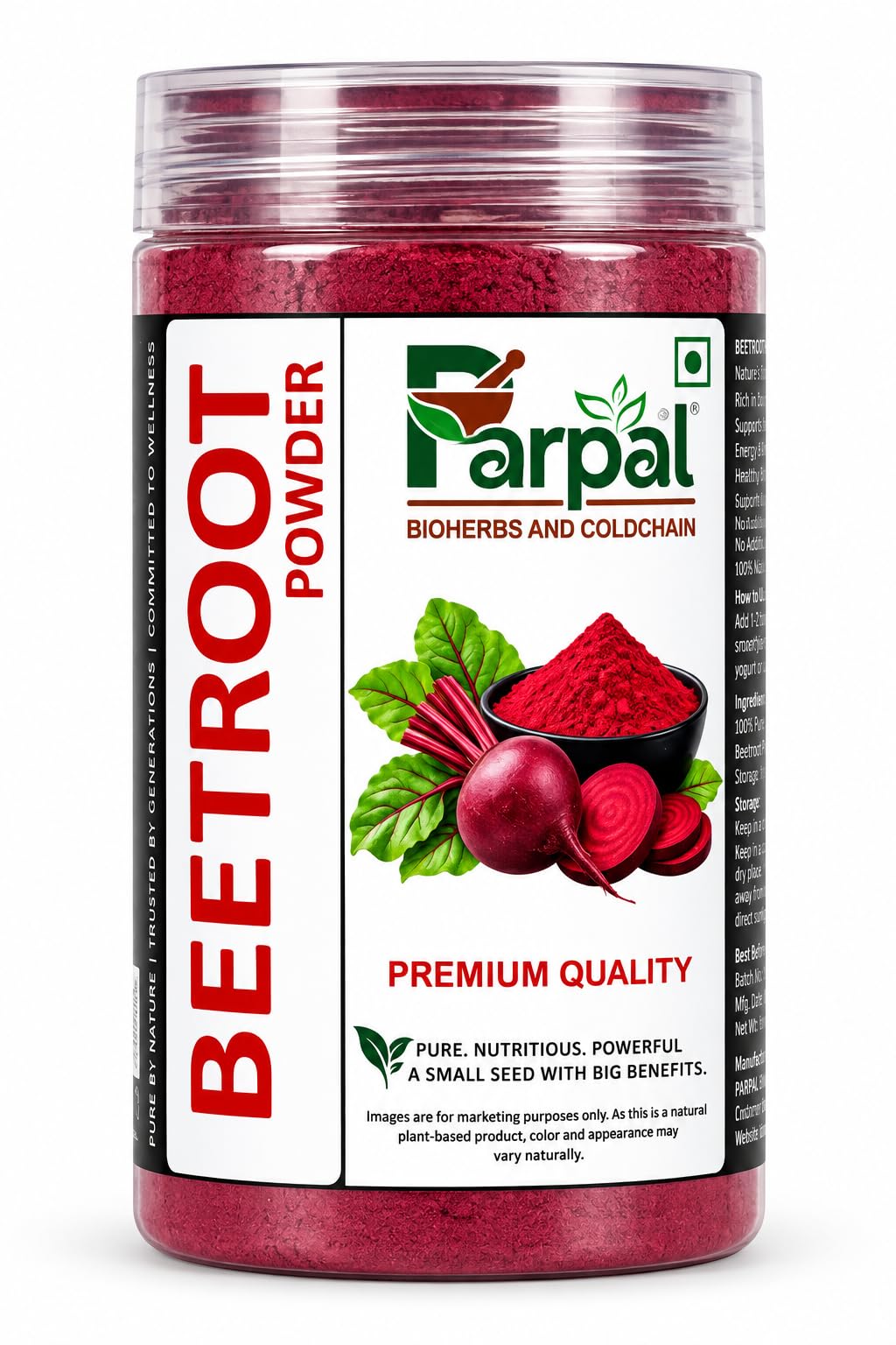 [BRSRYGQOPICROG3P] Beetroot Powder, 100% Pure & Natural, (110GM),No Added Sugar, or Drinking & Face Pack | Supports Heart & Brain Health | 100% Pure & Preservative-Free | Men & Women
