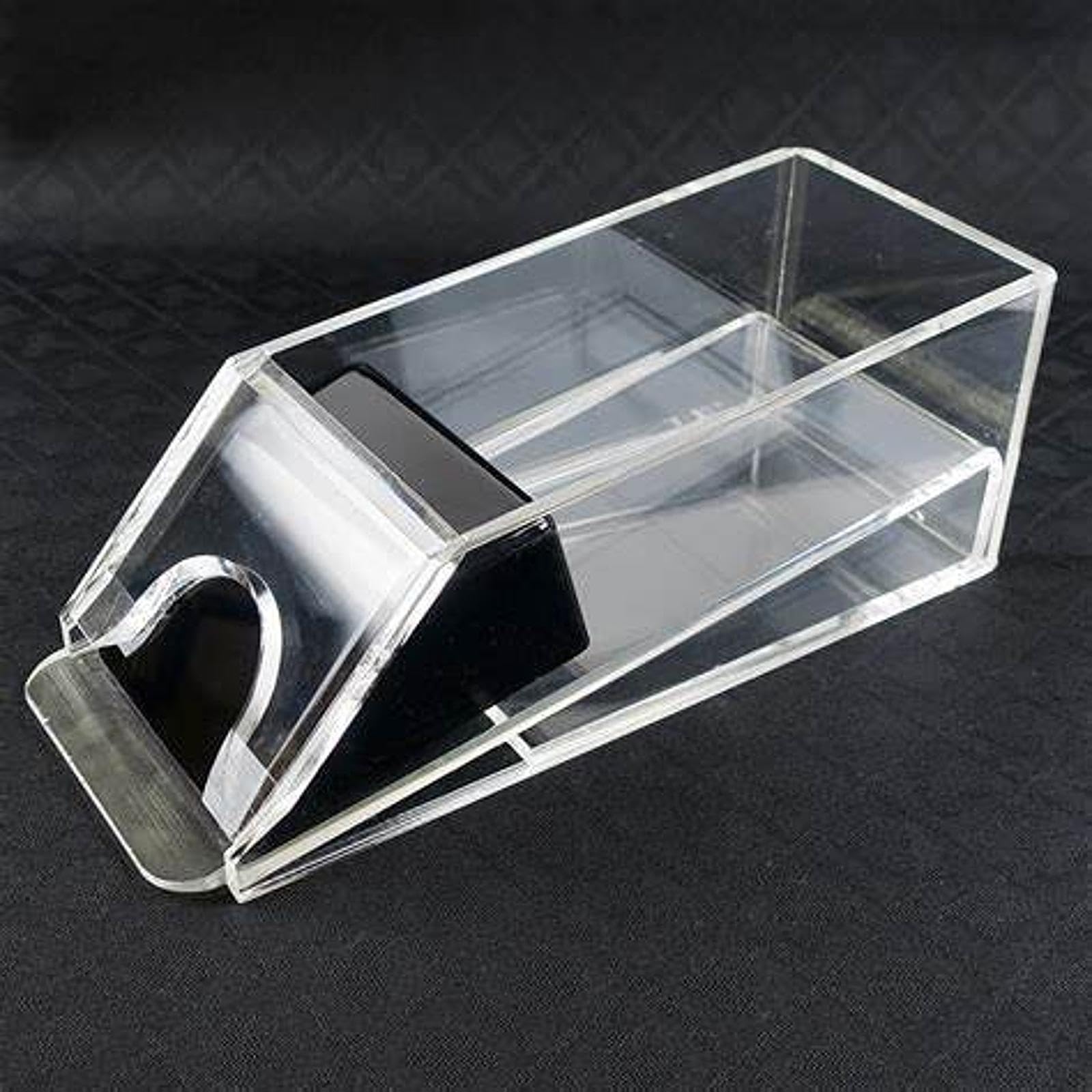 predolo Card Dealer Shoe Transparente Profesional de Cartas Dispensador de Bandeja Multifuncional Acrílico Robusto Borde Suave Adecuado para, Distribuidor de Cartas de 4 Mazos
