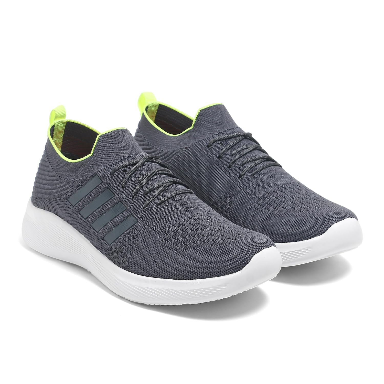 Men's Sports Shoes with Memory Foam Cushioned Insole|Running Walking Gym Training Jogging Athletics|Comfortable & Stylish|Casual & Lightweight|Slipon Sneaker for Men Grey-picture-33