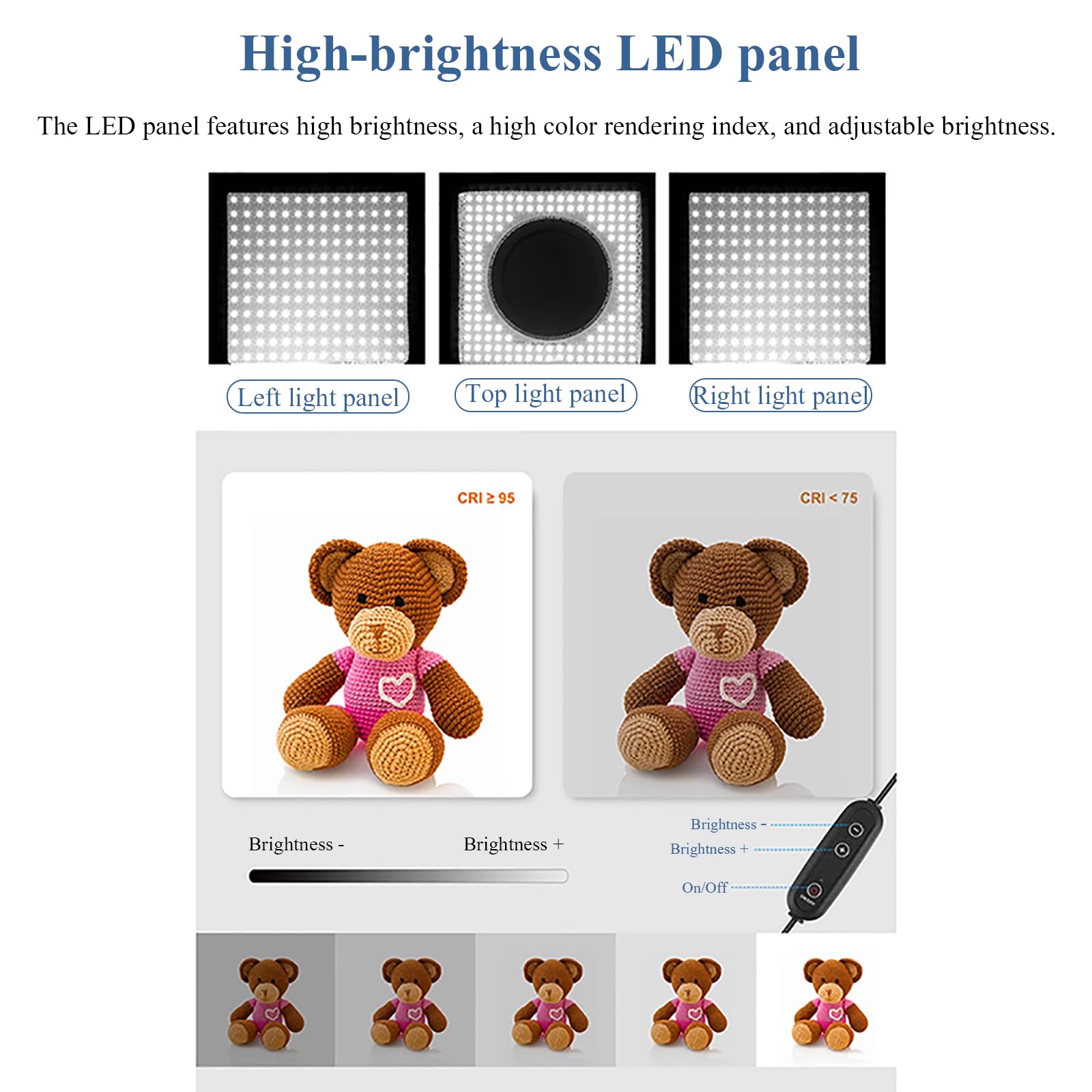 Studio Fotograficzne LED O Średnicy 40 Cm, Składana, Miękka Lampa Bezcieniowa, 3 Tryby Fotografowania, Regulowana Jasność, Odpowiednie Do Fotografowania Różnych Małych Produktów.