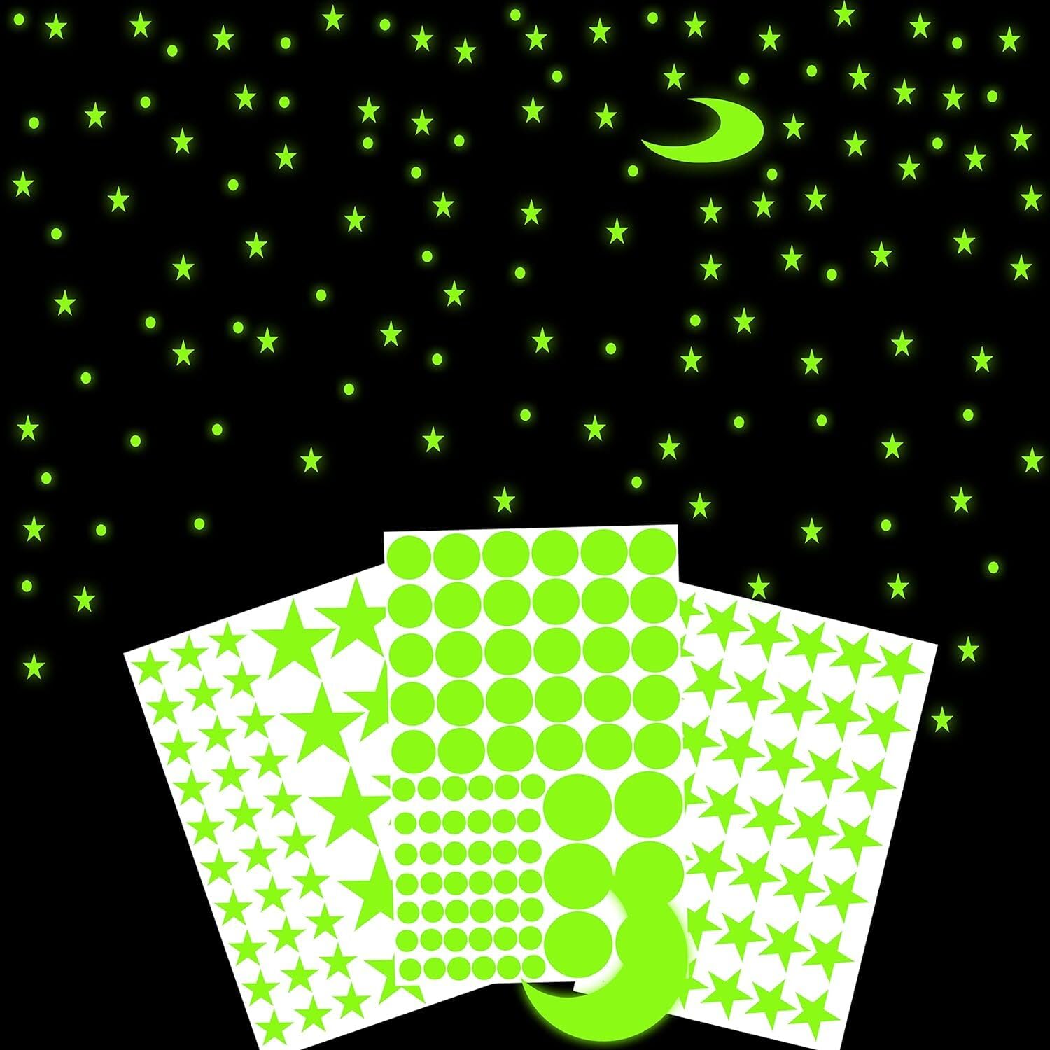 Ashamohar 33 cm Galaxy of Stars Moon and Round Dot Radium Night Glow for Bedroom/Living Room Glow in The Dark Sticker (Pack of 3) (B0D4Y5N9VB) Amazon Price History, Amazon Price Tracker