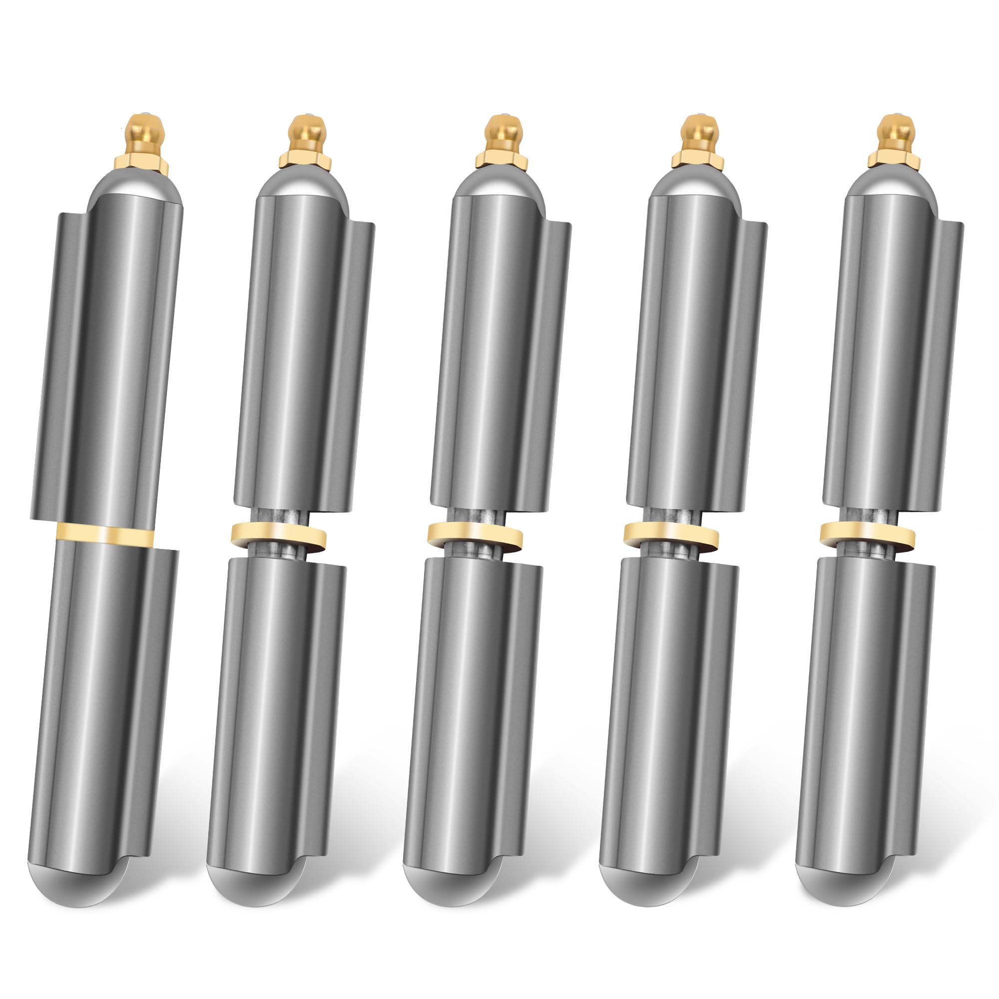 5 Pack 3 Inch Heavy Duty Weld On Hinges, Barrel Gate Hinges