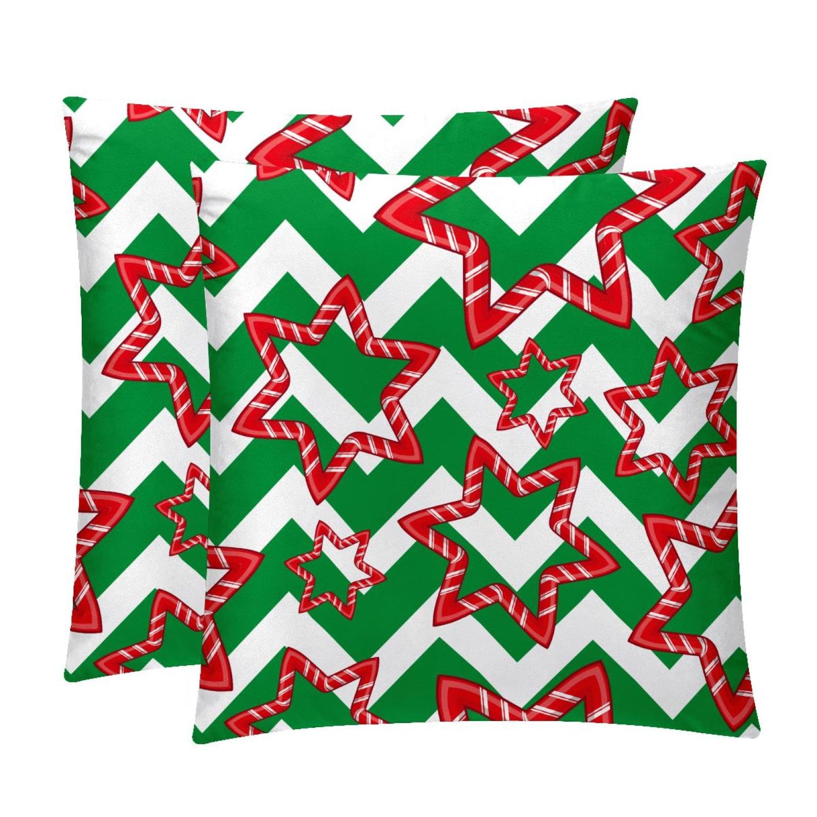 TDGKPZ Christmas Throw Pillow Covers 2 Pack Pillowcases Soft Cozy Pillow Cases For Couch Bed Sofa 40x40cm