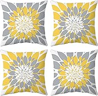 Vista 9 de Qahing Paquete de 4 fundas de almohada impermeables para exteriores de 16 x 16 pulgadas, fundas decorativas cuadradas de jardín para muebles