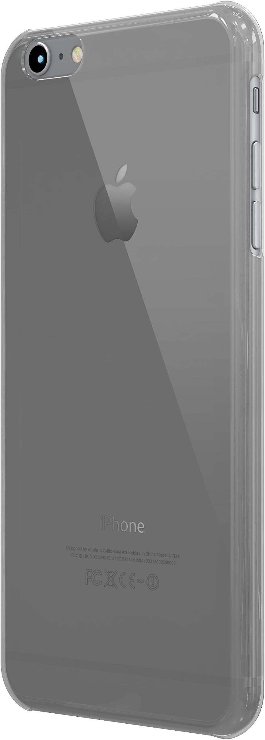Colorant iPhone 6s Plus Clear Hard Case, C0 Clear Black Hard Case for iPhone 6s Plus 5.5 inch, Clear Black with Screen Protector Set