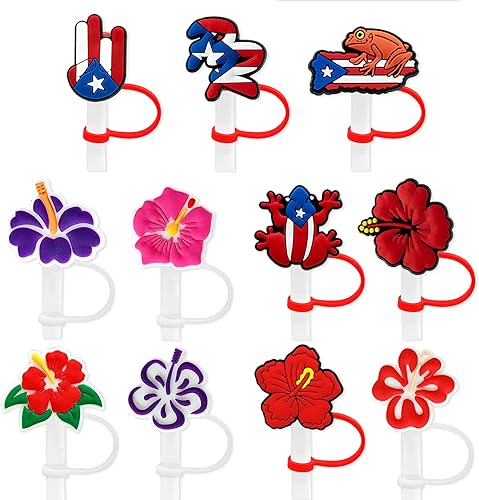 Miniatura 2 de Tapas de popote de silicona para vasos con asa, protector de tapones a prueba de polvo, reutilizables y portátiles, tapas para popotes (tapa de paja