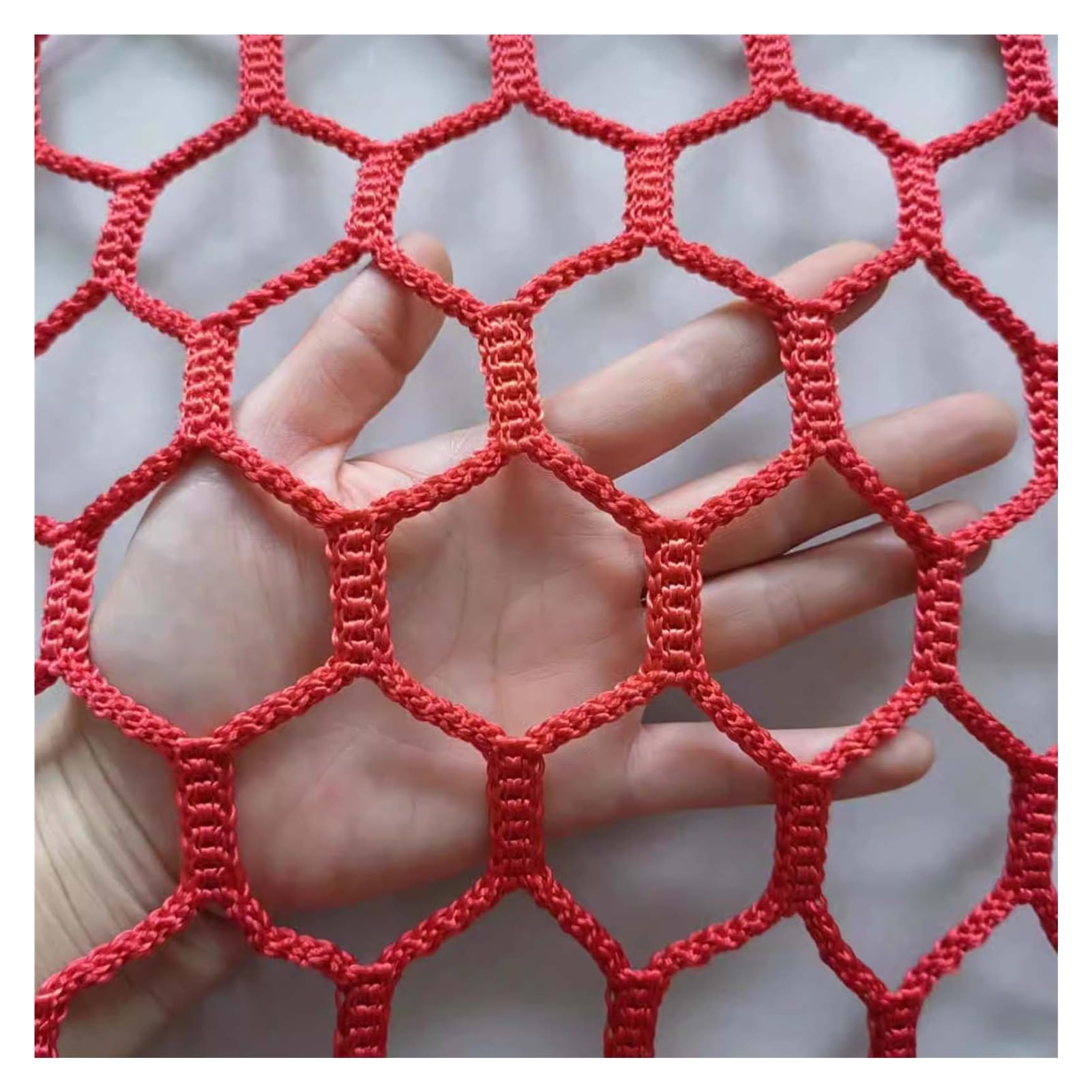 Lwjsocp Red Outdoor Climbing Net For Playground 1.2X3m/3.9X9.8ft Rope Netting 4.5Cm/5Mm Mesh Safety Net For Balcony Garden And Fence Decor