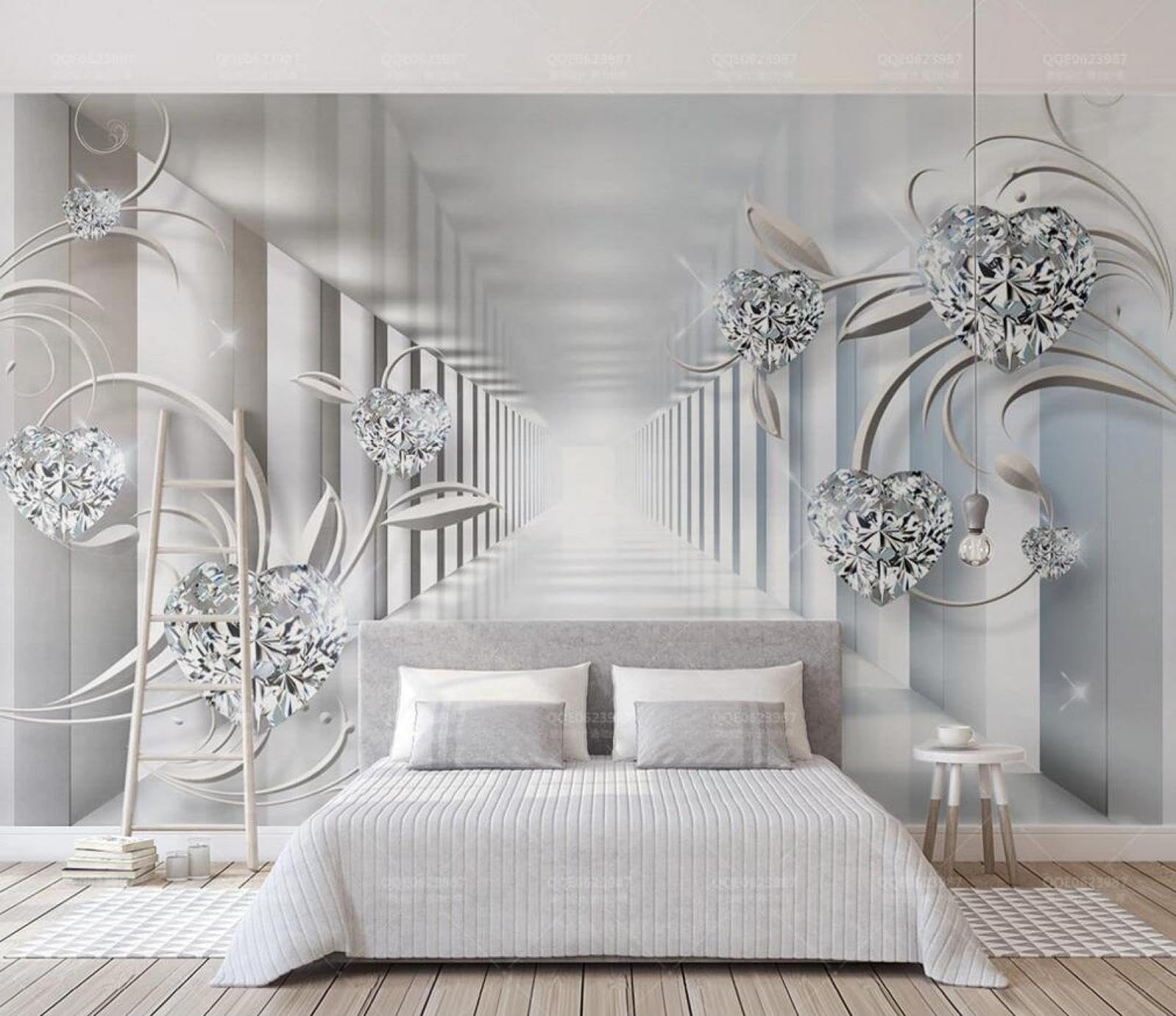 Tapisserie murale papier peint panoramique abstrait luxe 3D