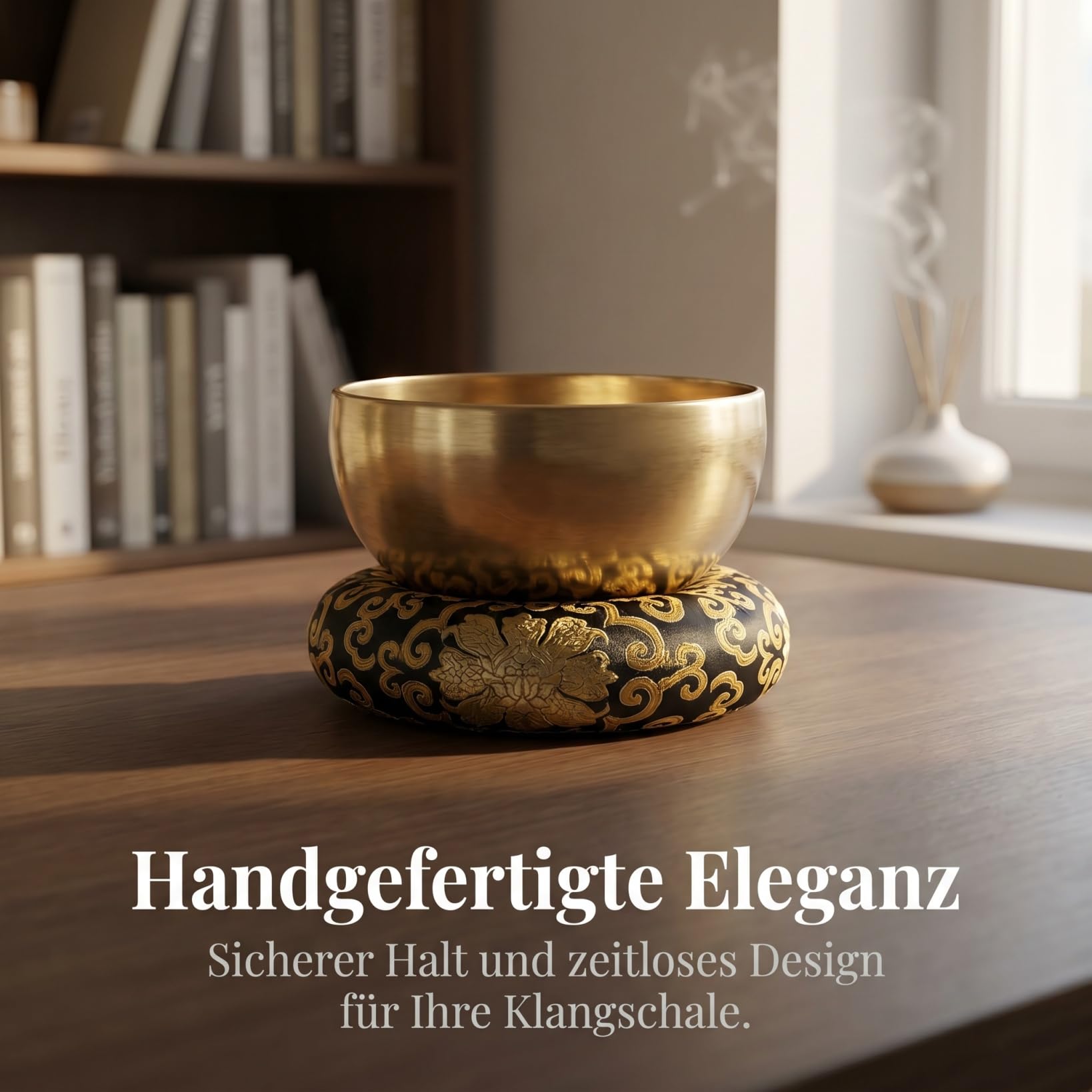 ibasenice 3er Klangschalenkissen Schwarz, Handbesticktes Filz Kissen | Klangschale 8-15 cm, Rutschfester Halt & Anti-Kratz Unterlage für Meditation Yoga, Stabiler Schutz vor Vibrationen
