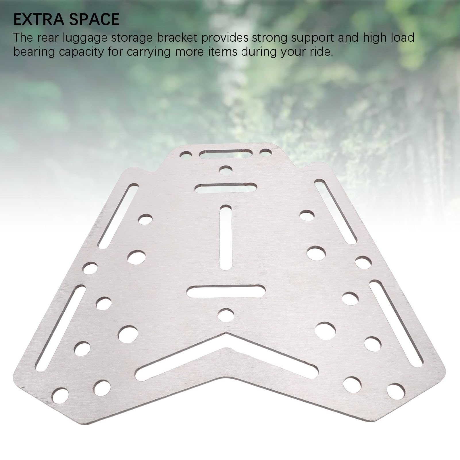 CHICIRIS Pastilla de Equipaje Trasero de Motocicleta, Soporte de Almacenamiento Extraíble de Acero Inoxidable con Alta Capacidad de Carga para Zontes 310M 350D X310 350X 368D 368M