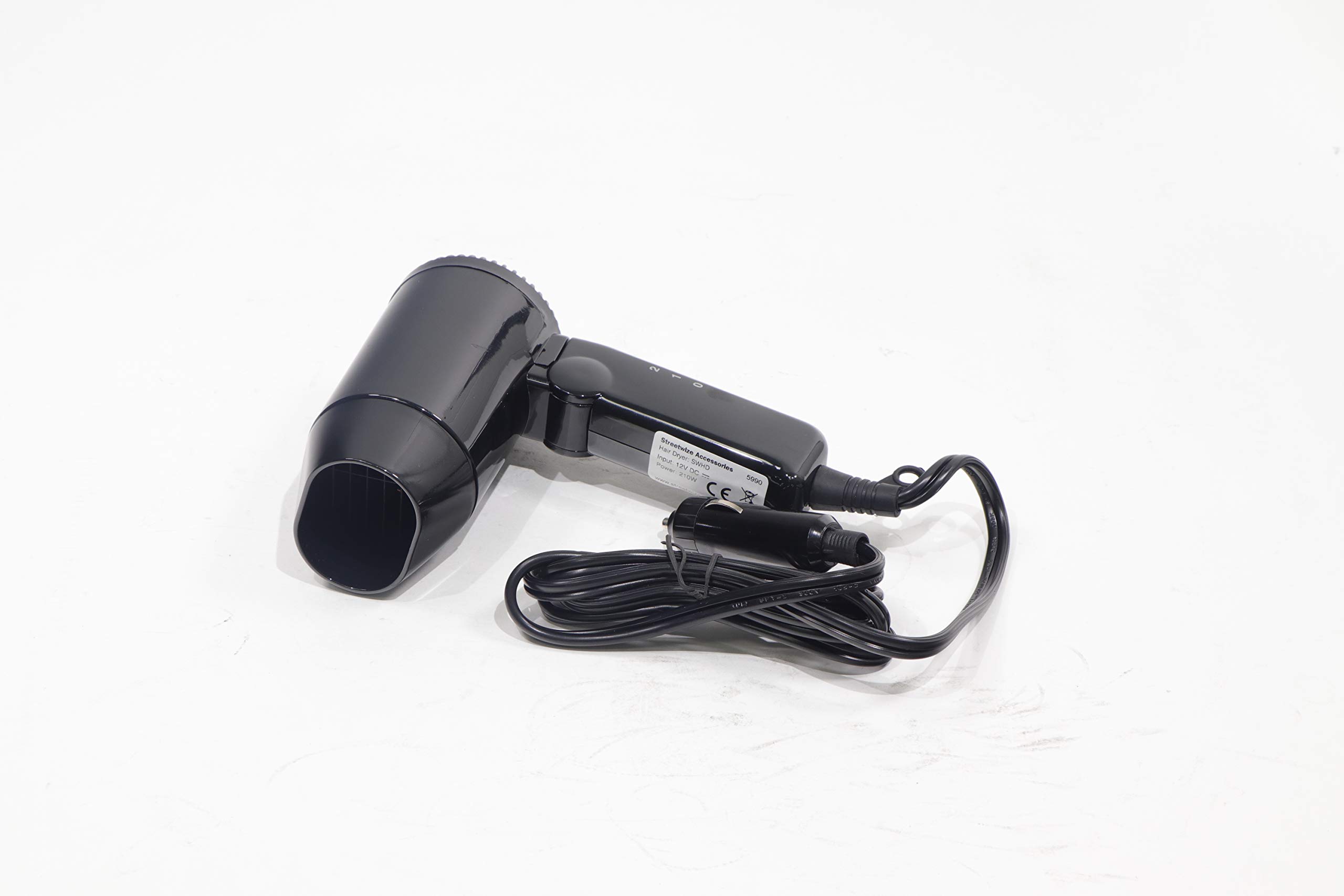 Streetwize Travel Compact Hair Dryer 12V Vehicle Hair Dryer, 2