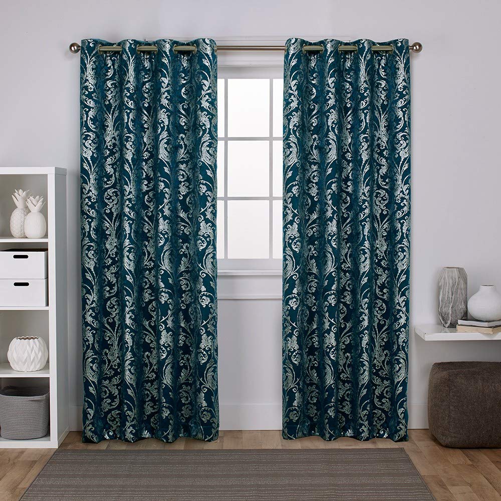 Peacock Blue Sheer Curtains Curtains & Drapes