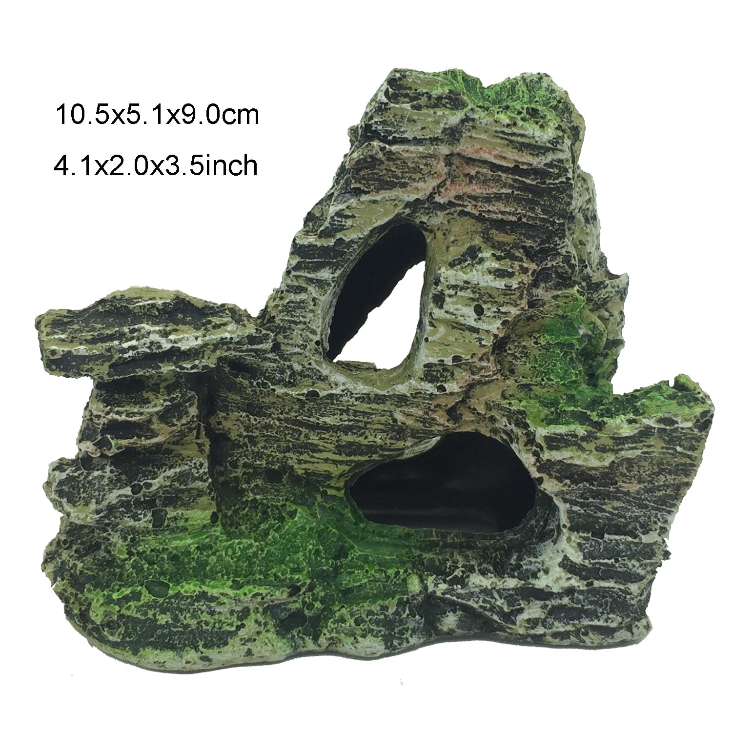 QUOZUO 9 Pièces Petit Taille Plantes d'aquarium Plastique Décoration et Rocher Polyrésine Grotte Ornement Decoration