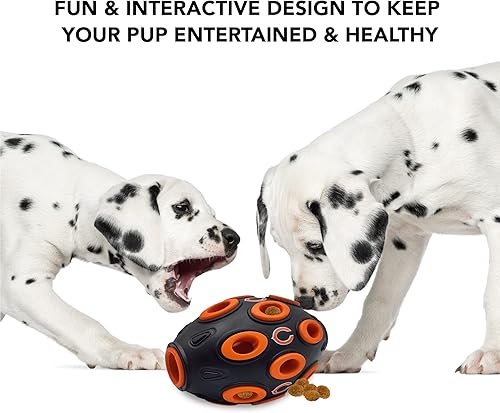 Miniatura 2 de Pets First NFL Chicago Bears - Juguete dispensador de golosinas de fútbol para perros y gatos, juguete de bola de goma, juguete interactivo