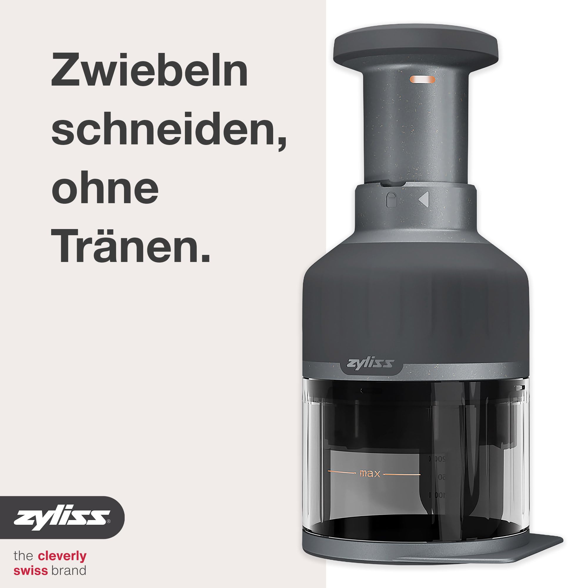 Zyliss Zick Zick 3, Zwiebelhacker Manuell für Zwiebel, Obst, Gemüse & Mehr