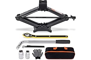 Forte Tools 2 Ton Scissor Jack Kit : Compact Car Emergency Essentials