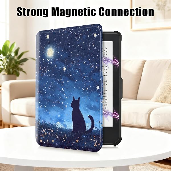 Coque pour Kobo Clara Colour/BW 2024 et Kobo Clara 2E 2022 Etui | Mince, Résistant Aux Rayures, Imperméable À l'eau, Anti-Collision | Auto Se Réveiller ou Dormir | Chat Livre Motif, 6" Écran (7) - 4