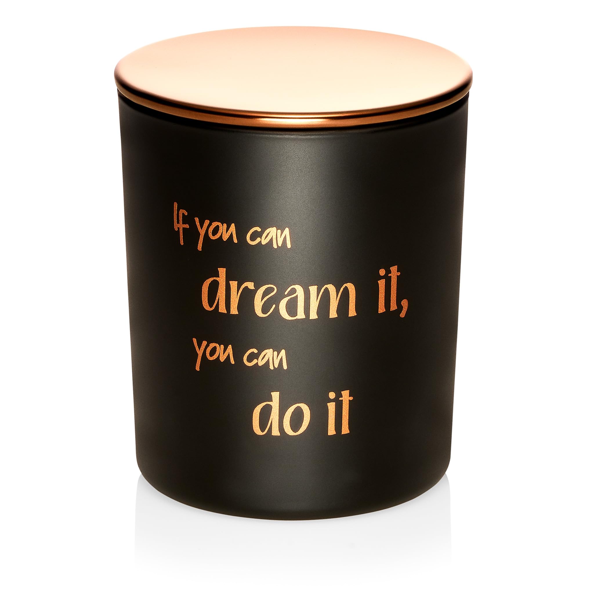 Amii Black Inspirational Message Candle Gift – “Dream It – Do It”