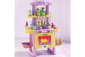 Exceptional Kitchen Playset: Enchanting 48-Piece Pink Kitchen for Budding Chefs Ages 3+ (Boys & Girls)