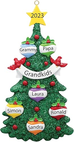 Miniatura 1 de Adornos de Navidad 2023 para familias grandes, adorno de Navidad personalizado para la primera familia de 6, adorno personalizado para familia de