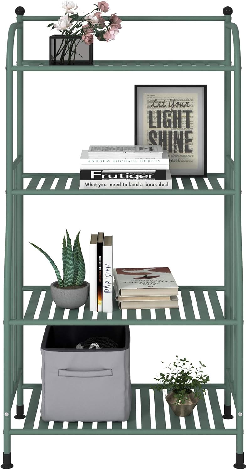 Bеѕt Rеvіеw TZAMLI 4 Tier Metal Shelf Tower, Free Standing Shelving Unit Heavy Duty Shelves Rack Storage Organizer Bookshelf Plant Flower Stand (Green, 4 Tier) 🔥 Cаѕhbасk uр tо 70% TZAMLI 4 Tier Metal Shelf Tower, Free Standing Shelving Unit Heavy Duty Shelves Rack Storage Organizer Bookshelf Plant Flower Stand (Green, 4 Tier)