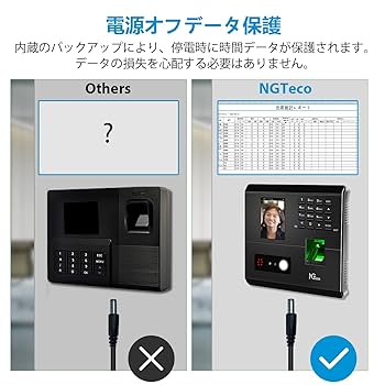 Amazon.co.jp: NGTeco 可視光顔認証 指紋認証 IDカード認証