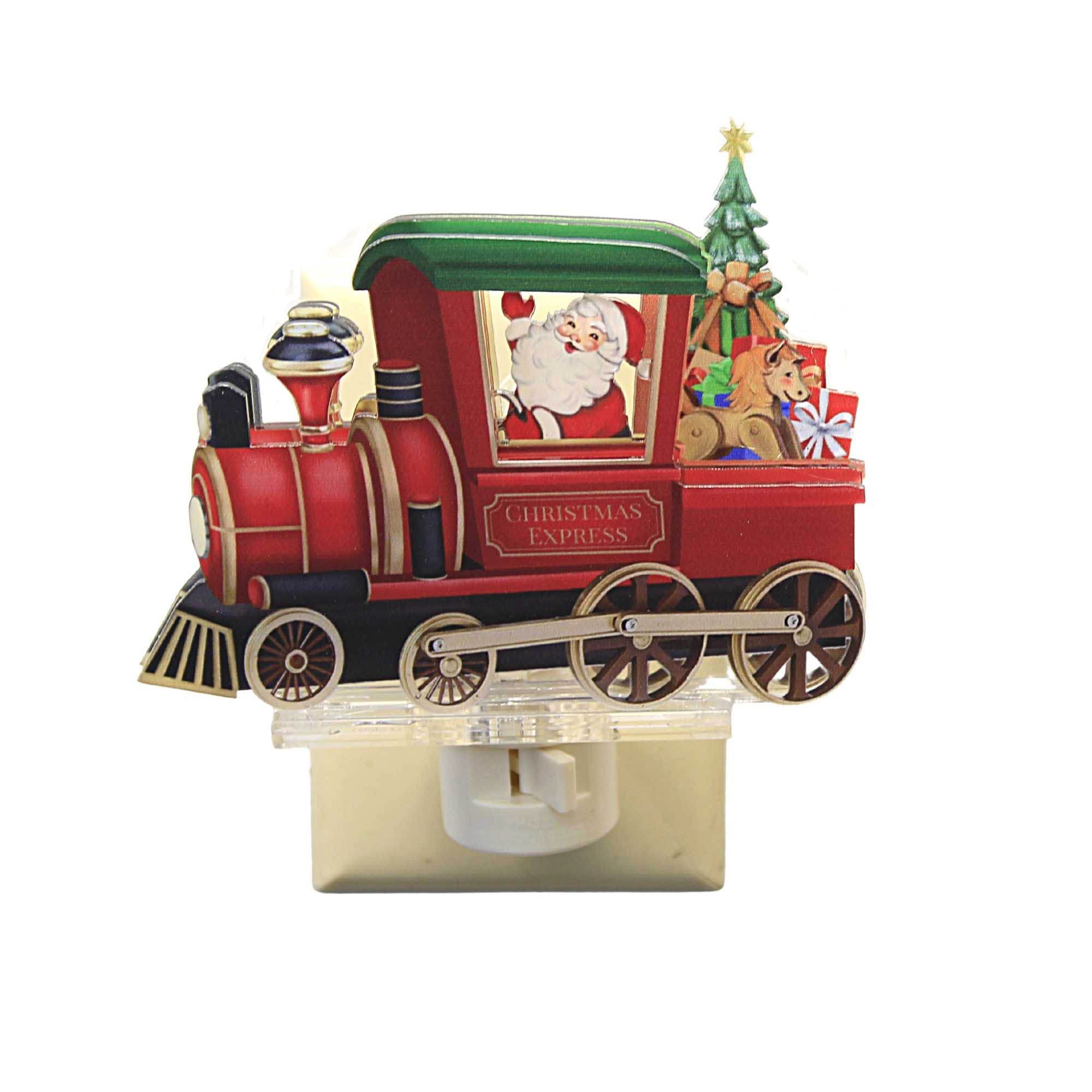 Roman Christmas Express Train with Santa Night Light 5 Inch
