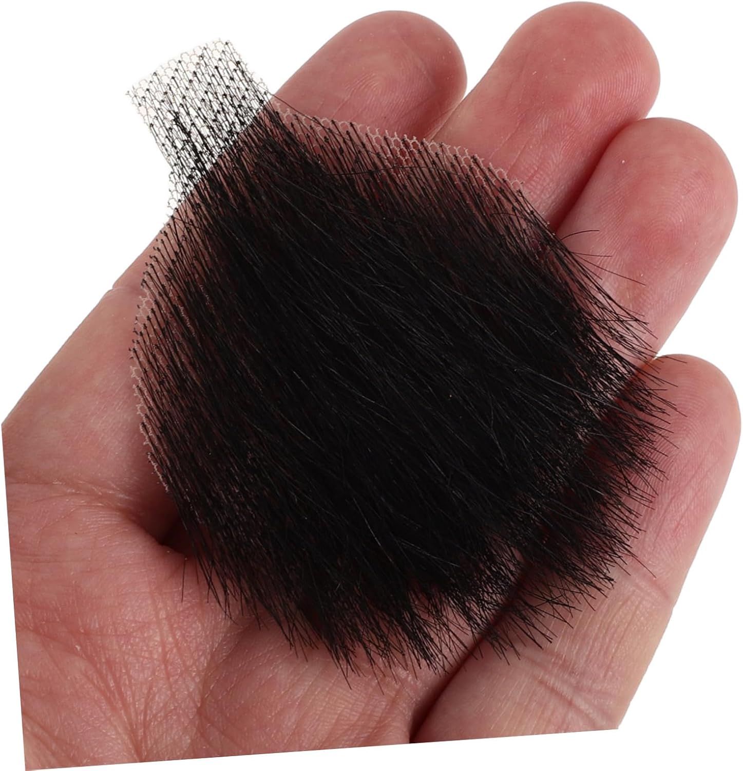 Men's Real Hair Fake Beard and Mustache Set for Film Cosplay Black