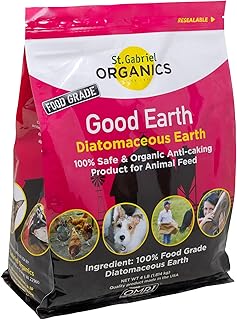 St. Gabriel Laboratories GoodEarth Food-Grade Diatomaceous Earth, 4lbs - Anti-Caking Feed Supplement for Backyard Livestock