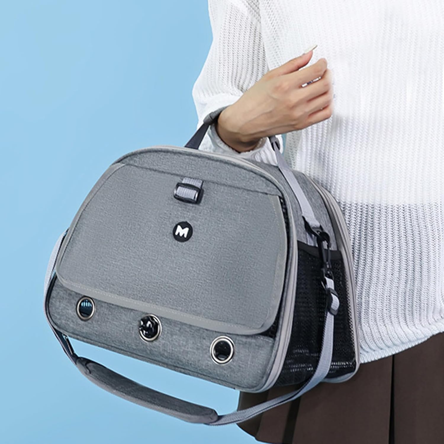 Bird Transport Bag, Portable Zippered Parrot Carrier with Shoulder Strap, Multipurpose Travel Bag for Walking, Sunbathing & Outdoor Adventures