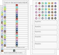 Vista 1 de Adhesivo de directorio para disyuntores, caja de panel de fusibles eléctricos, resistente al agua, con parte trasera adhesiva, guía de código