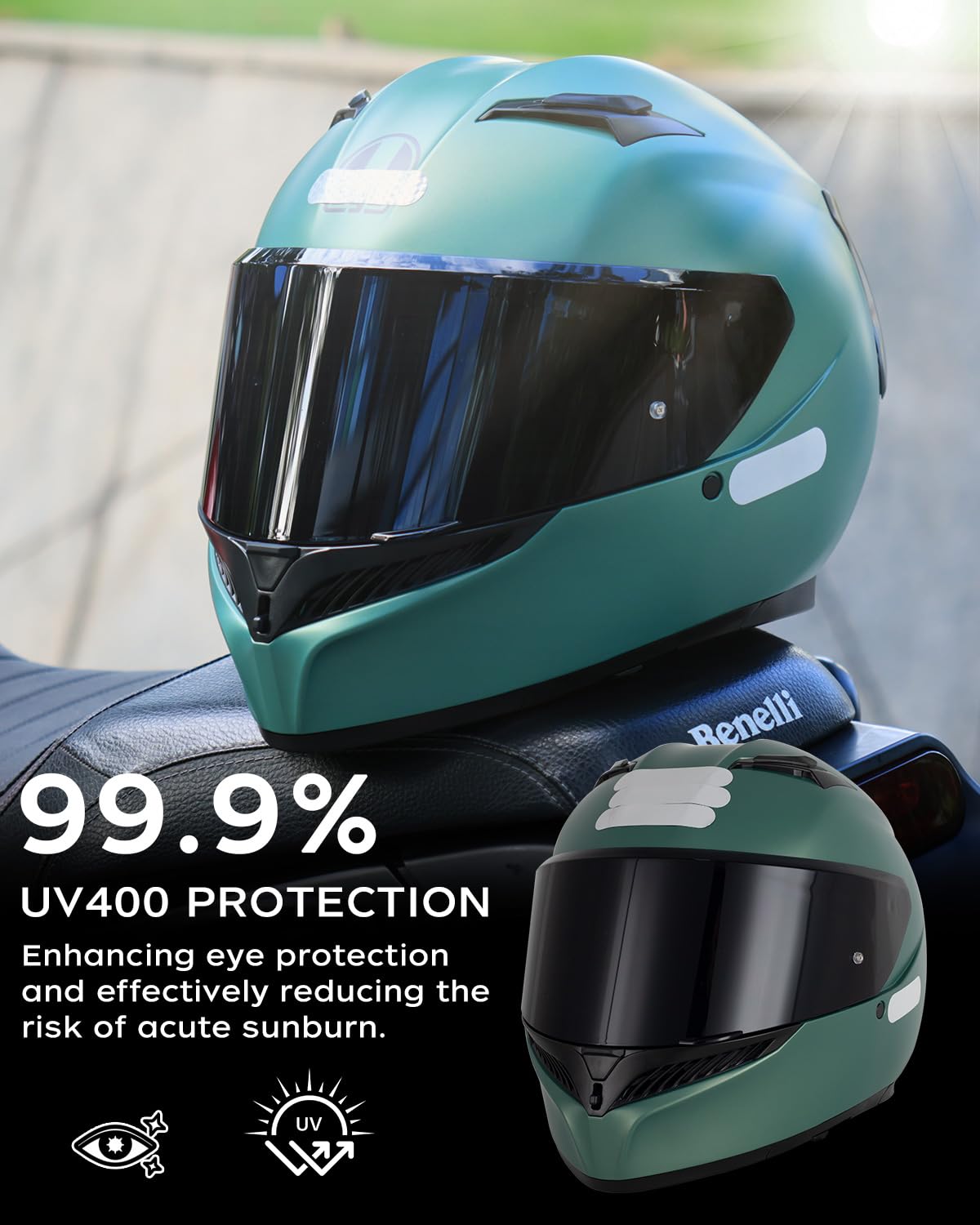 Visera para casco, visera para casco, visera del casco de la motocicleta, reemplazo del parabrisas para K3 K4 (Deep Smoke)
