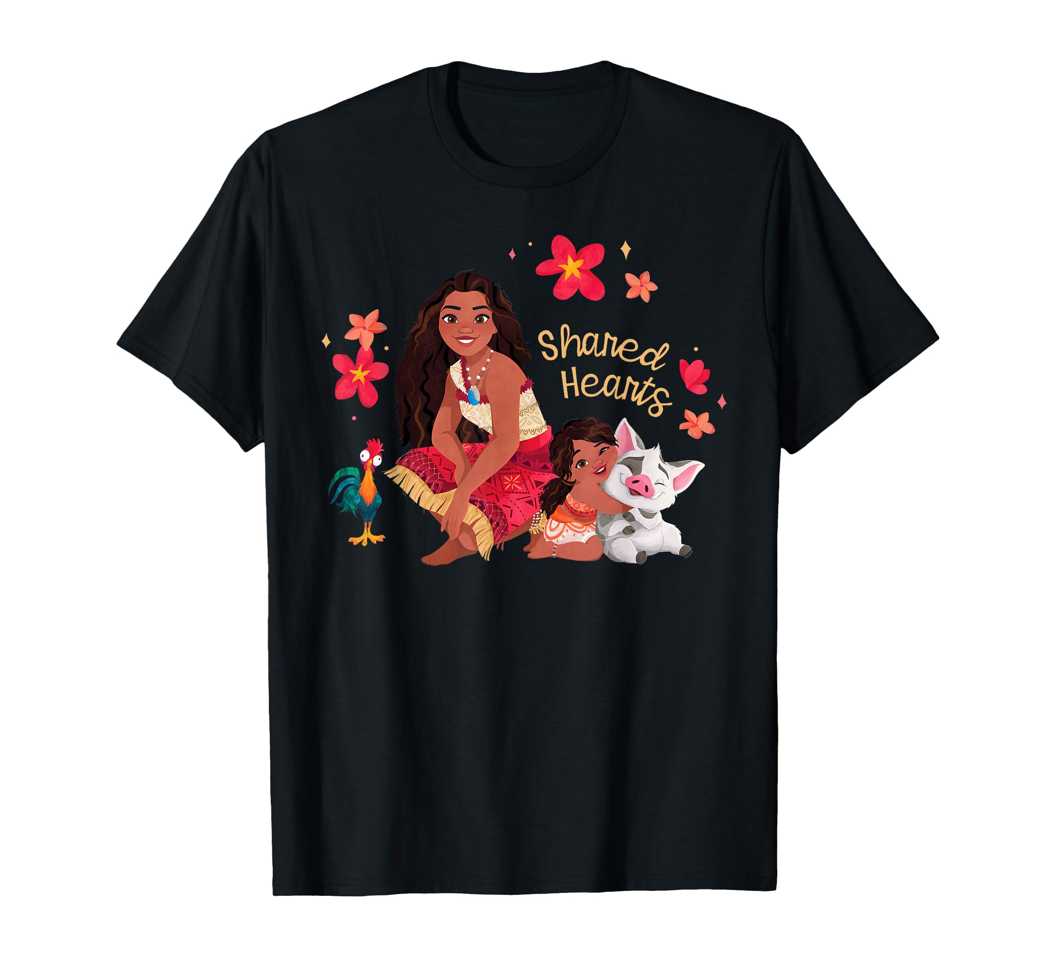Disney Moana 2 Moana Simea Pua Heihei Shared Hearts T-Shirt