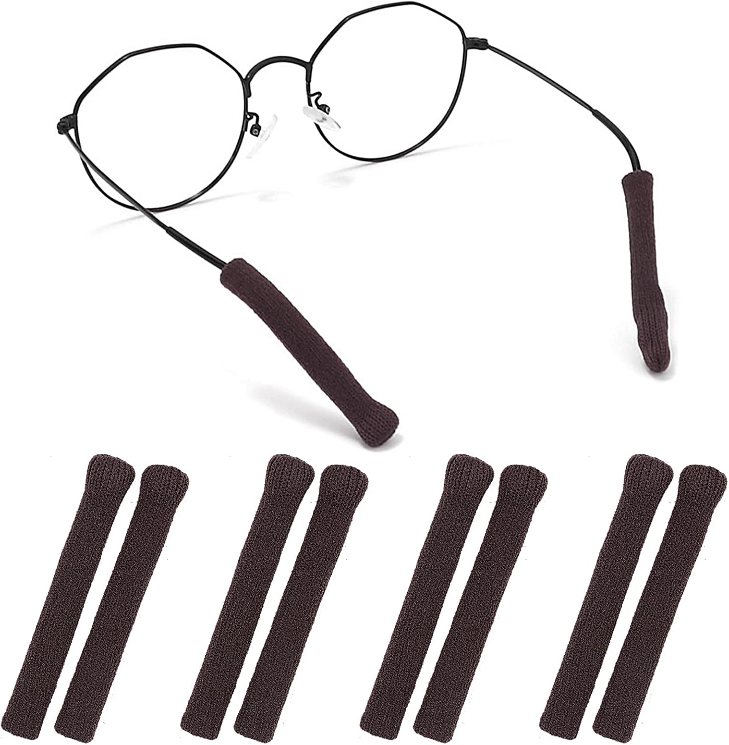 Ninonly 4 Pairs Eyeglass Ear Cushion, Soft Cotton Glasses