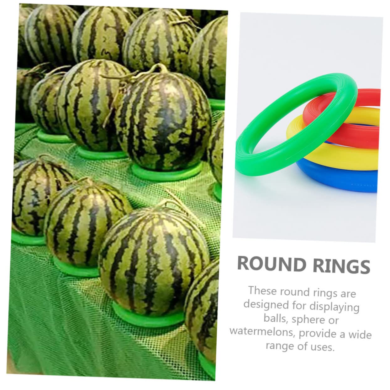 Cabilock 10Pcs Sports Ball Display Holder Basketball and Football Stand Rings Non Slip Sphere Display Base for Home Office and Retail Use for Supermarkets and Fruit Shops