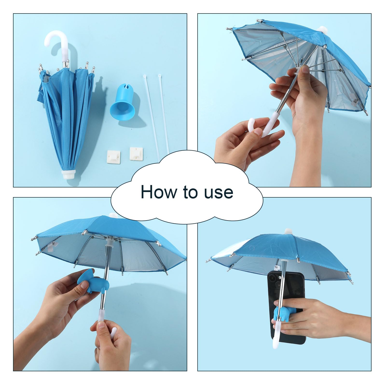 Parapluie Téléphone Portable Avec Ventouse Cochon – Parasol Anti-Soleil Pour Piscine & Plage