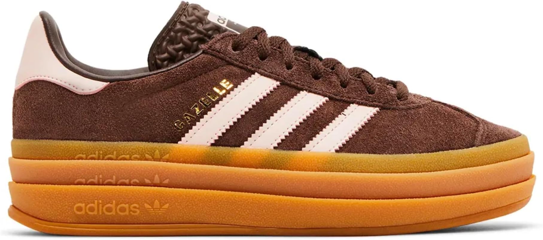 brown adidas gazelles