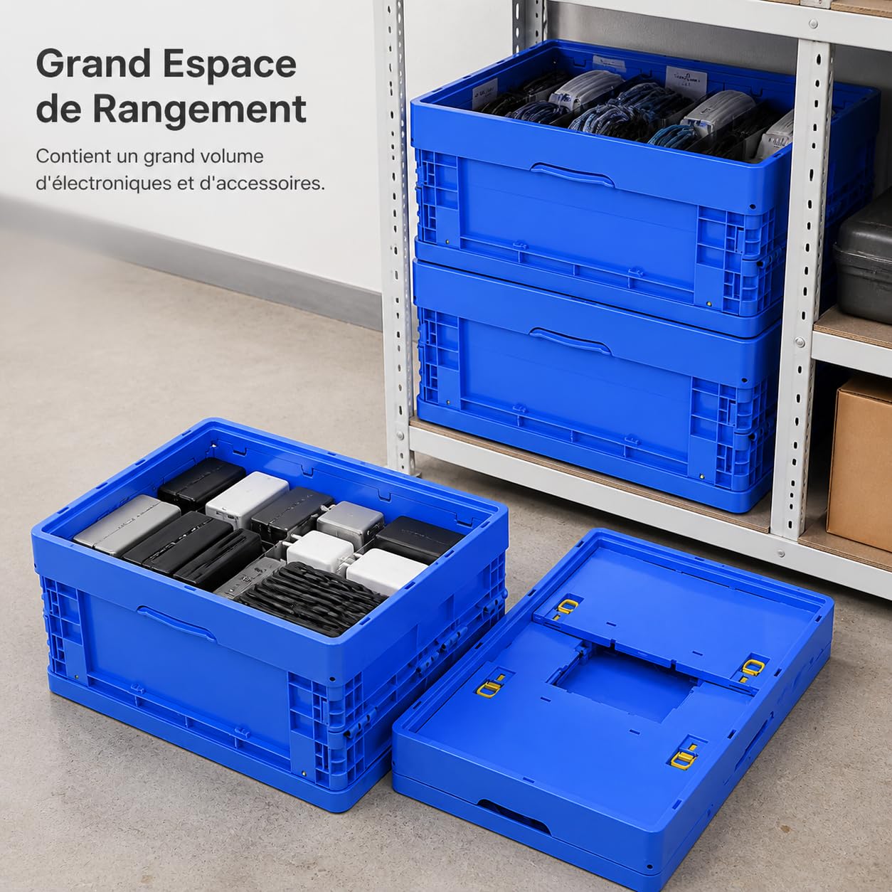 Caisse Stockage Pliable PP, 600-310 sans couvercle