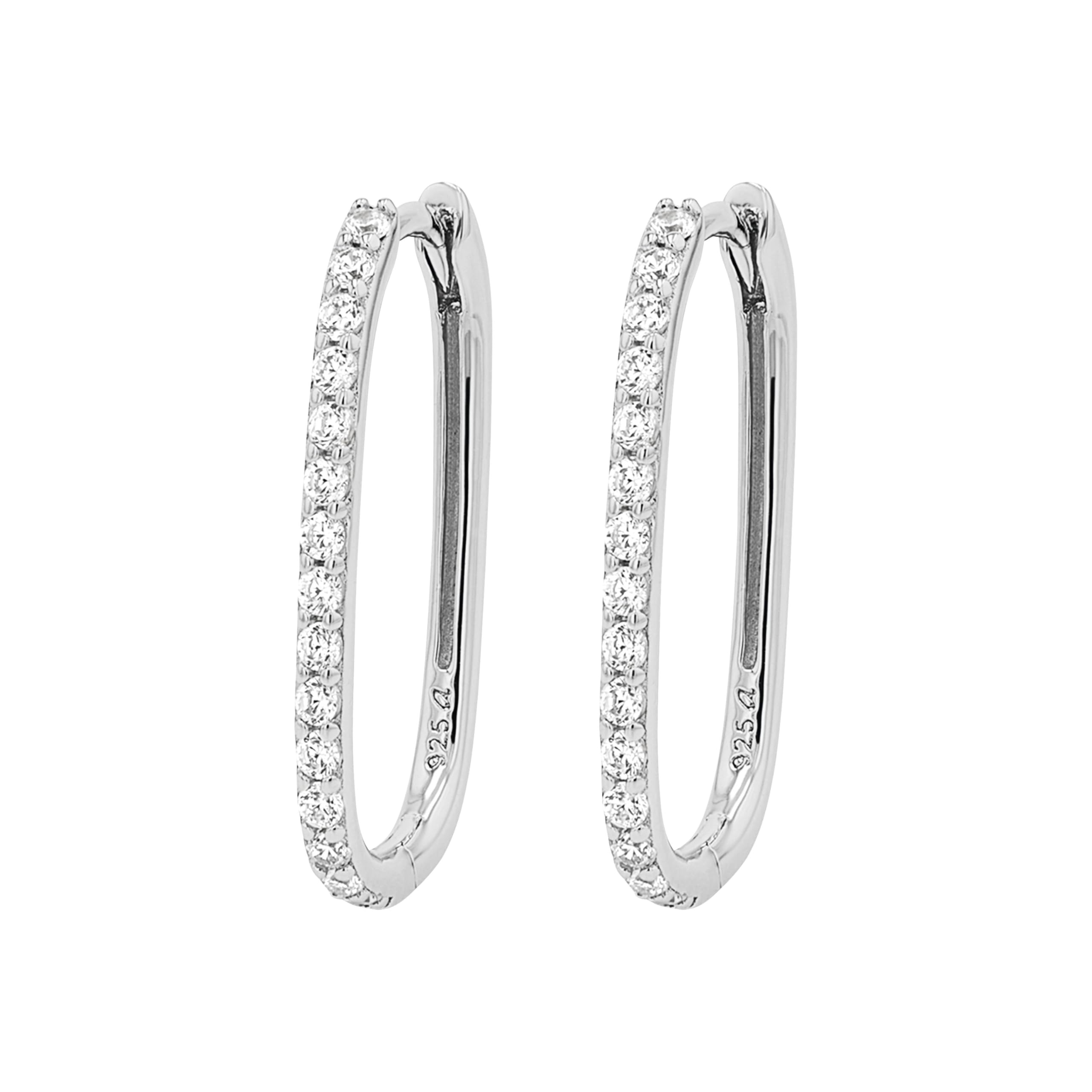 Tom Tailor Creolen für Damen, Sterling Silber 925, mit Zirkonia, 23 mm, silber, Geschenkidee, Ohrschmuck, Damenschmuck, 2100561