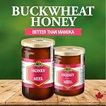 Dutchman’s Gold Buckwheat Honey | Unpasteurized Dark Honey | Robust, Full-Bodied Flavour | European & Canadian Buckwheat Blossoms | 1 kg