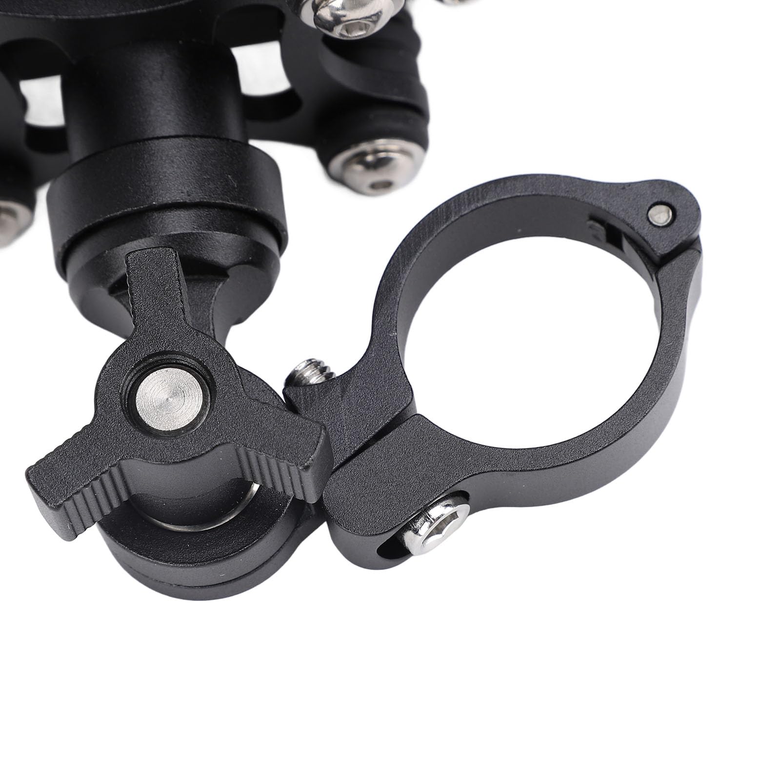 CHICIRIS Support de Téléphone pour Moto, Alliage d'aluminium Résistant aux Chocs, Angle de Réglable pour Cyclisme et Scooters (Black)