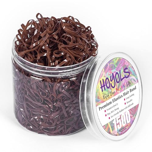 Miniatura 9 de HOYOLS - Bandas de goma elásticas transparentes para el cabello, 1500 piezas, mini y pequeñas, para niñas rubias, sin pliegues ni daños, sin dolor