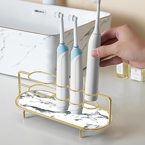 Miniatura 3 de DODAMOUR Soporte para cepillo de dientes eléctrico de montaje en pared, organizador de cepillos de dientes con almohadilla de base de diatomita,